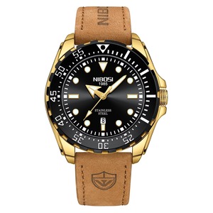 Montre de mode pour homme Drioshipping, montre de luxe haut de gamme, calendrier lumineux, étanche, montres à quartz, bracelet en acier massif, noir bleu - Product Image 3