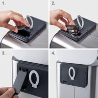 Touchless 12 litros de aço inoxidável personalizado, reciclagem universal desktop lixeira lixo lata de lixo com aberto topo