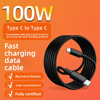 Kabel Data Super Fast Charging PD 100W Type-C ke Type-C dengan Chip Terintegrasi untuk iPhone 17