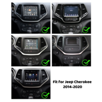 Autoradio de style Tesla 13,6 pouces pour Jeep Cherokee 2014-2020, système multimédia Android, stéréo, navigation automobile, unité principale, CarPlay sans fil, 4G