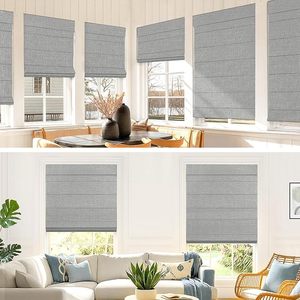 ม่านม้วนแบบโรมันสำหรับบ้านอัจฉริยะ  ผ้าโพลีเอสเตอร์ 100% กันน้ำ กันไฟ ป้องกันความเป็นส่วนตัว  แบบเรียบง่าย  ปรับแต่งได้ - Product Image 5