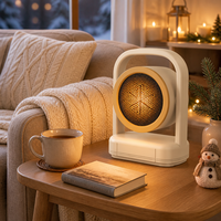 Ventilateur électrique portable, chauffage d'appoint 220V, avec poignée, mini chauffage léger et compact pour la maison, le bureau et l'intérieur