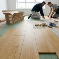 Parquet en chêne clair blanchi, stratifié, résistant à l'eau, facile à poser, moderne, pour usage domestique