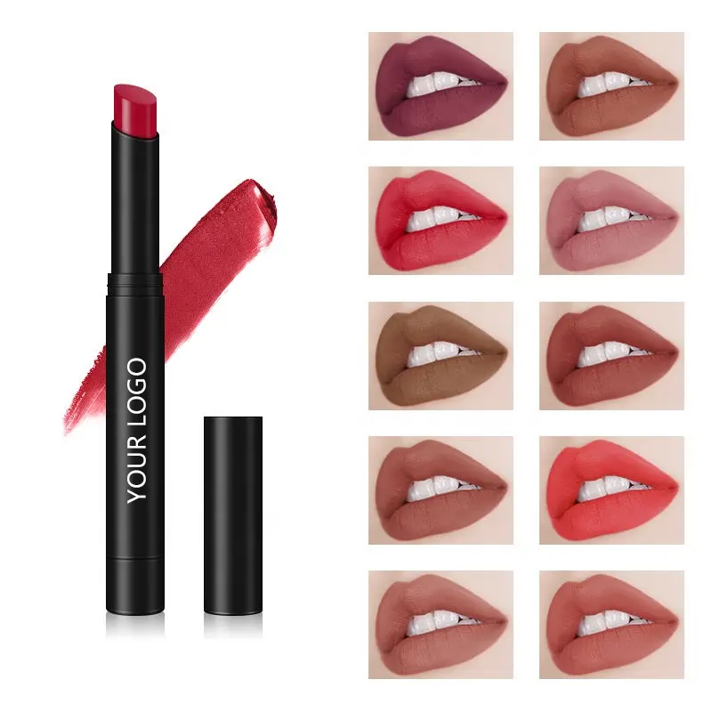 Private Label Lippenstift Hersteller Kosmetik Langlebig Glatt Vegan Kosmetik Wasserdicht Matt Lippenstift