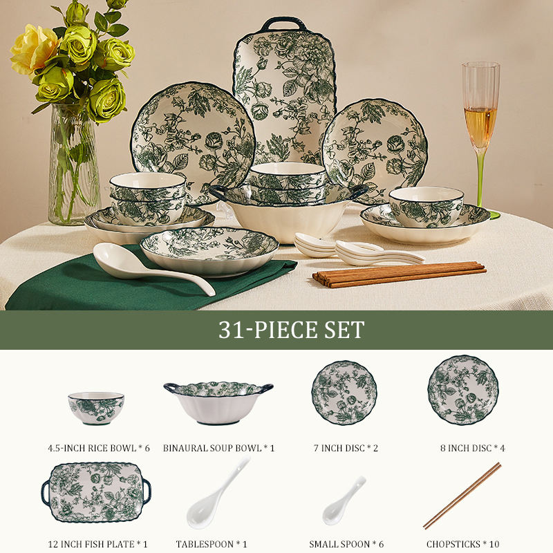 31 pcs set for 6 people