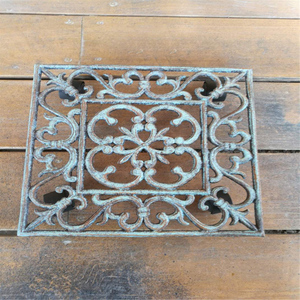 Supports de fleurs pratiques en fonte, carrés et ronds, pour plateaux mobiles, à bas prix, vente en gros d'articles d'artisanat métallique - Product Image 3