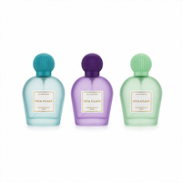 Botella de Perfume de Vidrio Esmerilado con Diseño de Adoquín, 50ml 100ml, con Tapa de Plástico, Precio de Fábrica