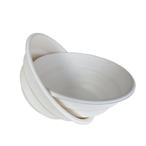 Set di stoviglie di canna da zucchero monouso ecologiche personalizzate pasta di carta bagassa 12 once di ciotole per zuppa da asporto per insalata compostabile - Product Image 1