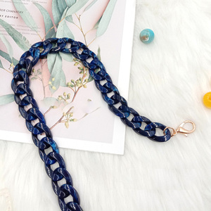 14 복고풍 색상 DIY 아크릴 수지 가방 액세서리 분리형 교체 어깨 스트랩 랍스터 걸쇠 수제 플라스틱 스트랩 용 - Product Image 2