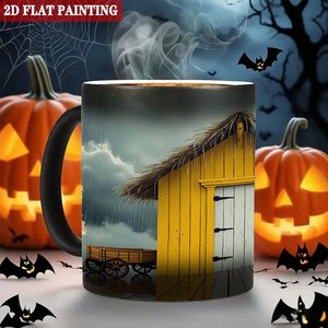 Frosted Black <b>Ceramic</b> Mug 11oz Heat Color Changing Sublimation <b>Cup</b> For Custom Design - Product Image 6