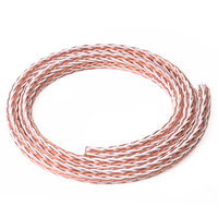 Câbles de haut-parleurs en vrac 12TC OEM/ODM, 24 brins, fil OCC tressé pour caméra, ordinateur, lecteur DVD, microphone, moniteur, audio Hi-Fi, bricolage