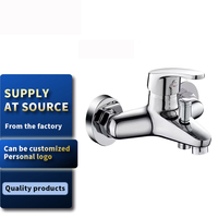 Système de douche à main en laiton avec thermostat chaud/froid, construction entièrement en cuivre, jet doux - Idéal pour appartements et hôtels
