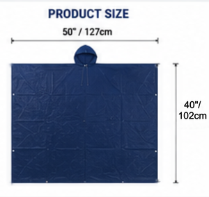 <span class=keywords><strong>Poncho</strong></span> de pluie imperméable en PEVA écologique OEM, léger, réutilisable, avec capuche, pour la randonnée, le camping et les voyages - Product Image 2