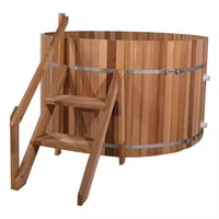 Bain à remous nordique en bois de haute qualité pour l'extérieur avec chauffage au bois pour spa de jardin