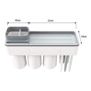 Ferns New Style Fashion - Juego de Tres Piezas de Portacepillos de Dientes Magnético de Pared, Multifuncional, Ecológico, de Plástico - Product Image 2