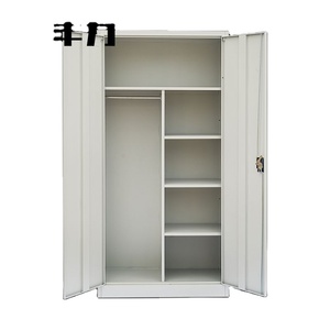 Armoire de rangement en fer à 2 portes, taille standard H1850*W900*D450mm, armoire de classement en acier, armoire de bureau moderne - Product Image 1