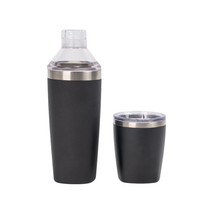 Métal 304 en acier inoxydable bouteille de shaker sport gobelet avec verre couvercle tritan