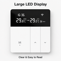 Télécommande intelligente DOMISI à commande vocale via application, compatible Wi-Fi, avec écran OLED, pour options électriques/gaz, hôtel et maison