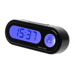 Modern Plastic <b>Car</b> Decoration Digital Clock With Thermometer Interior <b>Accessory</b> For Automobile Styling - Product Image 1