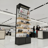 Étagère murale de décoration de magasin en métal personnalisée, vitrine de salon de beauté, présentoir de cosmétiques pour boutique