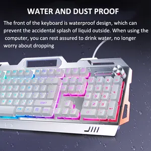 2023 Neuankömmlinge mechanische RGB-Tastatur und Maus-Kopfhörer Combo Wired Desktop-Gaming-Tastatur für PC-Computer gehäuse