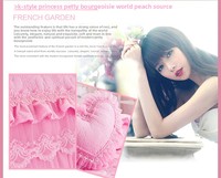 Ensemble de couvre-lit romantique rose princesse en dentelle orange matelassée en coton biologique de style coréen
