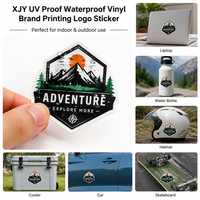 Autocollant personnalisé imprimé, découpé, résistant aux UV et à l'eau, avec logo de marque en vinyle XJY