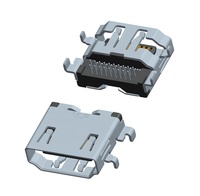 Adaptateur de connecteur HDMI compatible MUP-H21201 femelle 19 broches avec prise de charge USB, échantillon gratuit, alternative Molex pour TV et projecteur, coque en cuivre