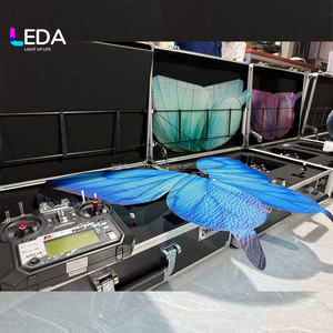 LEDA Romantic <b>Blue</b> Bionic Butterfly Wedding Decoration Automatic Flying Butterfly <b>Led</b> <b>Lights</b> Beautiful Artificial butterfly - Product Image 4