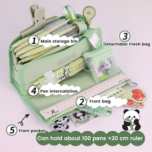 Custodie per matite all'ingrosso che possono contenere matite 100 possono essere personalizzate per modellare gli studenti borse speciali da cancelleria con cerniera - Product Image 2