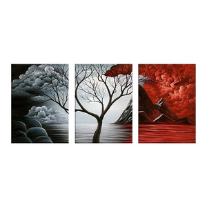 Decoración de Pared para el Hogar, 3 Paneles, Pintura Abstracta de Paisaje, <span class=keywords><strong>Arte</strong></span> Moderno en Lienzo, Impresiones Decorativas para Pared - Product Image 6