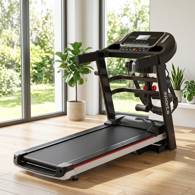 Hot Sell LED Calories Electric Foldable Portable Smart Cardio Treadmill Wireless Heart Tracking for Home Gym Walking/Running