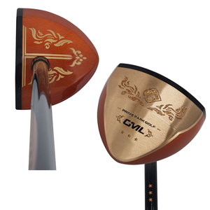Palos de golf de madera de alta calidad personalizados OEM, putter de madera de ébano de caqui de arce con cabeza de club de golf de parque personalizada de fábrica - Product Image 1