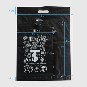 Rosa gracias bolsa de correo de 10x13 logotipo personalizado impreso Envío de mensajería paquete franqueo paquete bolsas de correo en los anuncios publicitarios de polietileno con mango - Product Image 2