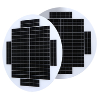 Petits panneaux solaires circulaires monocristallins 18V 6V 12V 5W 10W 20W 30W 500 mm, jouets solaires LED 130 mm, fontaine lumineuse en verre