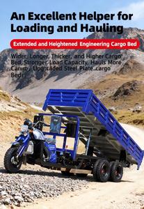 รถดัมพ์บรรทุก 5 ล้อ 2 ที่นั่ง แบบเปิด ใช้เครื่องยนต์เบนซิน ได้รับการรับรองมาตรฐาน EEC/DOT รับน้ำหนักได้มากกว่า 400 กิโลกรัม ระดับ 25 สำหรับใช้ในครัวเรือน - Product Image 2