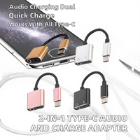 2-in-1 Typ-C 3,5mm Adapterkabel mit USB-C-Hub für schnelles Laden und Audio-Kopfhörerbuchse für Mobiltelefone, brandneu
