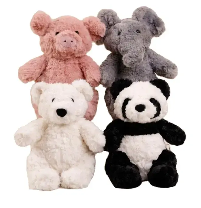 Personalizzato alleviare l'ansia nuovo cartone animato animale foresta bambola peluche maiale/panda/orso/elefante ponderato simpatici giocattoli di peluche per i bambini