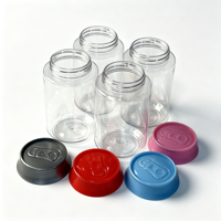 Conteneur en plastique PET transparent en forme de canette de soda, avec bouchon à vis, pot à bonbons, pour noix, friandises, petits cadeaux
