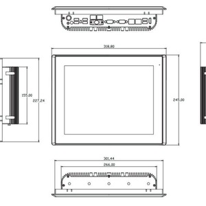 Ordinateur industriel Foxkpc Kpc Wk121l avec protection IP65, Windows 8, haute efficacité, performances stables - Product Image 3