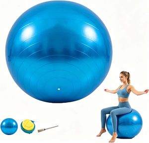 ลูกบอลโยคะ PVC สำหรับออกกำลังกาย ทรงตัว แข็งแรง ทนทาน ขนาด 55/65/75 ซม. ยี่ห้อ Gym Anti Burst Massage Premium - Product Image 1