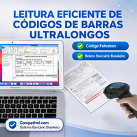 Escáner de Código de Barras 2D Inalámbrico Xincode, Lector de Códigos QR, Compatible con IOS, Android, Windows, para Punto de Venta, Control de Inventario, Boletos