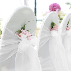 Sarung Kursi Makan untuk Pesta Ulang Tahun, Bridal Shower, Acara, Perjamuan, Dekorasi Pesta, Hijau Sage Putih, Penutup Kursi Pernikahan - Product Image 2