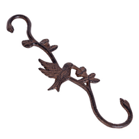 Gancho Colgante de Libélula de Hierro Fundido, Estilo Rústico y Elegante para Decoración de Jardín y Hogar