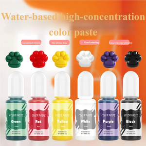 Pasta de color para resina epoxi, 6 colores, 10 ml, la más barata, pigmento de color altamente concentrado, tinte de resina no tóxico para manualidades con resina. - Product Image 2