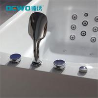 Baignoire à bulles autonome en acrylique pour 1 personne, adaptée aux salles de bain principales, avec drain électrique et panneau de commande