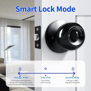 מנעול דלת אלקטרוני דיגיטלי עם קודן, טביעת אצבע וקוד WiFi אוטומטי, מנעול חכם של טויה, מנעול דלת אבטחה - Product Image 2