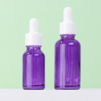 Flacons de mélange pour cosmétiques 10 ml, flacon compte-gouttes en verre violet 50 ml pour huiles essentielles, flacons vides pour liquides et essences