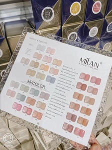 MILAN Suministros de Uñas al por Mayor Set de Esmalte en <span class=keywords><strong>Gel</strong></span> 36 Colores Nude Rosa Translúcido Jalea de Hielo Semi Permanente Removible - Product Image 3