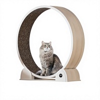 Nouveau design 2026 : Arbre à chat en plastique blanc, grand format, avec roulettes, charge solaire, compteur intégré, sûr pour l'extérieur, en carton